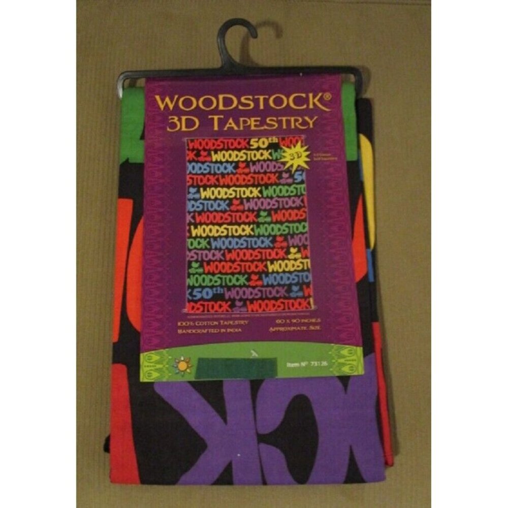 New Colorful Woodstock Music Festival Gift Tapestry 60x90 50th Anniversary Large - Picture 2 of 2